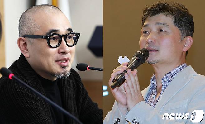 김봉진 우아한형제들 의장, 김범수 카카오 의장 © 뉴스1