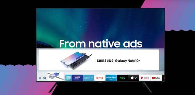 삼성전자가 CES2021에서 소개한 애드테크 영상 화면. 스마트TV를 켰을 때 이용자 성향에 맞는 맞춤형 광고가 화면에 나타난다. 삼성전자 영상 캡처