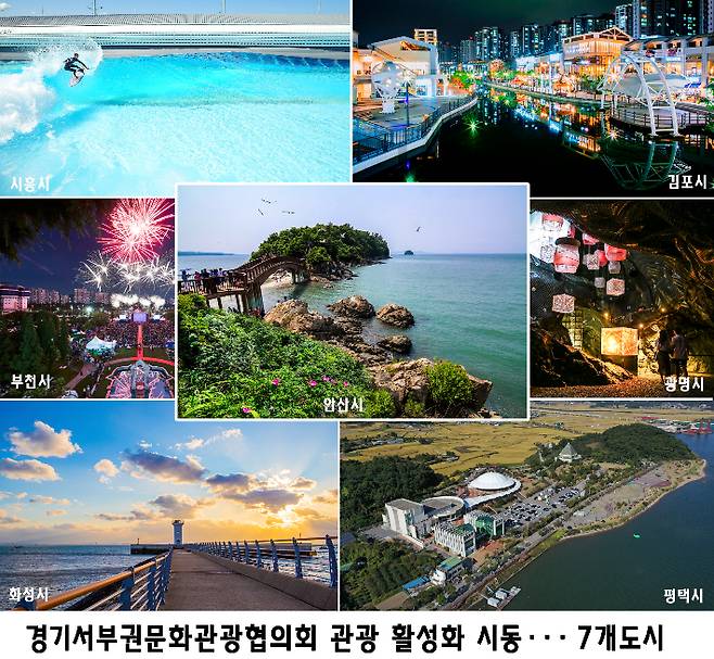 경기도 서부권 7개 도시 주요 관광지 사진. 안산시청 제공