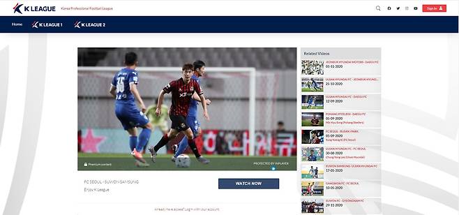 K리그가 해외 팬을 위한 K리그TV를 출범했다.(한국프로축구연맹 제공)© 뉴스1