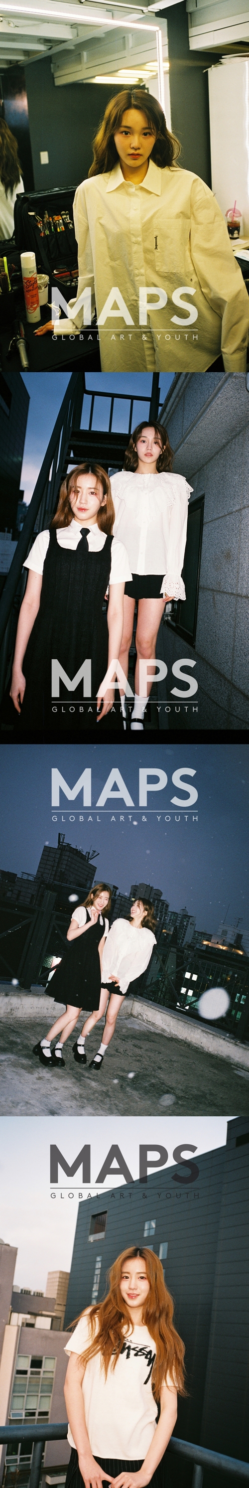 woo!ah!(우아!)의 멤버 나나와 우연의 캐주얼한 매력이 돋보이는 패션 화보가 공개됐다. 사진="맵스(MAPS)"