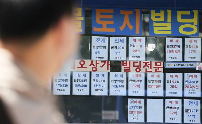서울 시내의 한 부동산중개업소 모습 [연합]