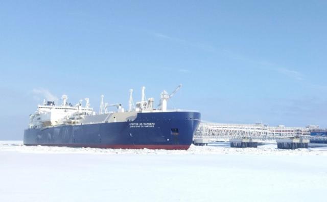 쇄빙 액화천연가스(LNG) 운반선인 러시아 '크리스토프 드 마르주리'. 로이터 자료사진