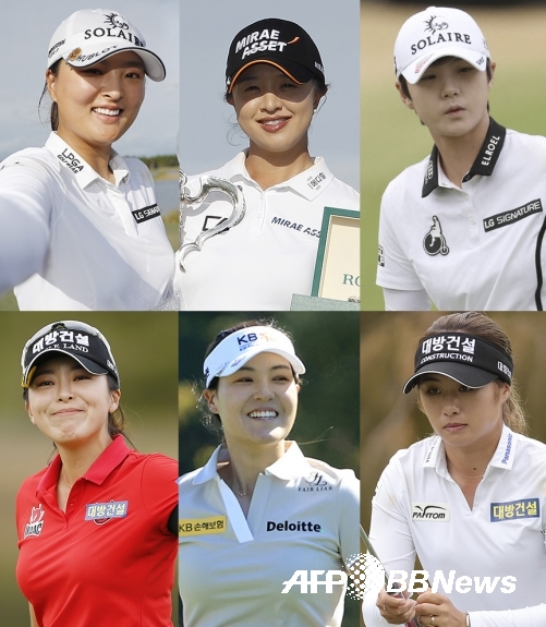 2021년 미국여자프로골프(LPGA) 투어 게인브리지 LPGA 대회에 출전하는 고진영, 김세영, 박성현, 이정은6, 전인지, 허미정 프로. 사진제공=ⓒAFPBBNews = News1
