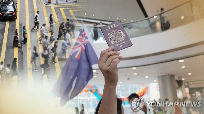 영국여권 발급 홍콩인 폭증(CG) [연합뉴스TV 제공]