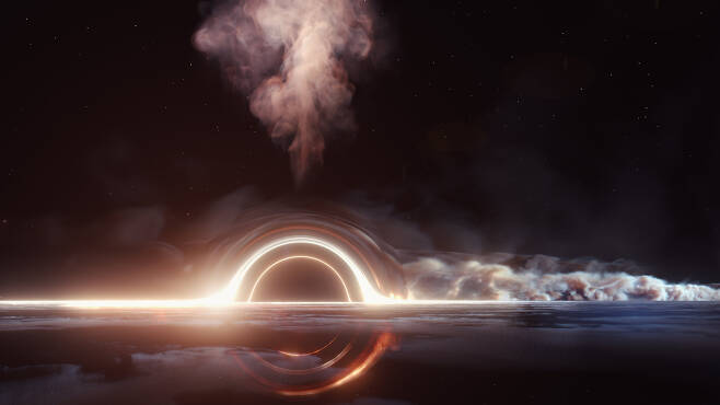 블랙홀이 별을 집어삼킬 때 나오는 빛의 모습.(사진=DESY/사이언스 커뮤니케이션 랩)