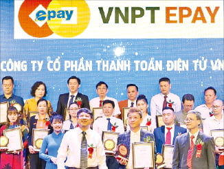 VNPT EPAY는 작년 베트남 소비자보호센터 등이 선정한 ‘골드브랜드 톱20’으로 선정됐다.   EPAY 제공