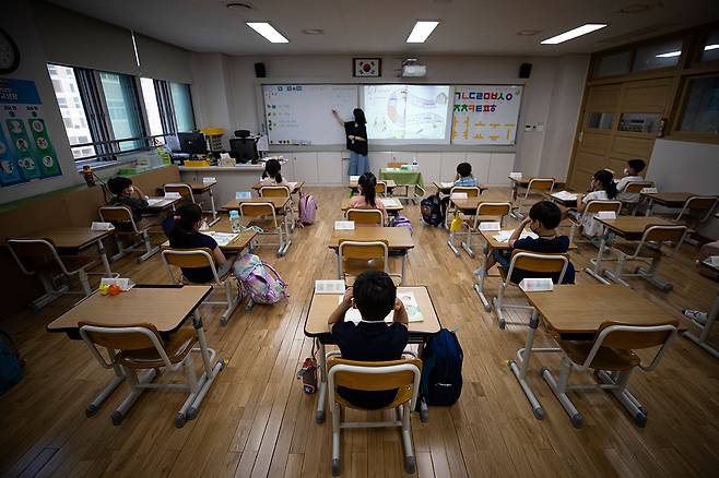 ⓒ시사IN 신선영2020년 6월9일 세종시 소담초등학교에서 수업이 이루어지고 있다.
