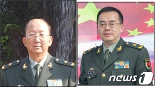 육군 소장 츠궈웨이(왼쪽)와 육군 소장 송옌차오(오른쪽), 국방부 제공© 뉴스1