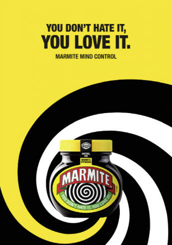 영국 식품회사 마마이트가 홈페이지에서 판매하는 ‘마마이트 마이드 컨트롤’ 포스터.