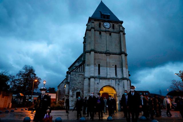 프랑스 루아르주 생테티엔에 있는 루브레이 가톨릭 교회. 생테티엔=AFP 연합뉴스