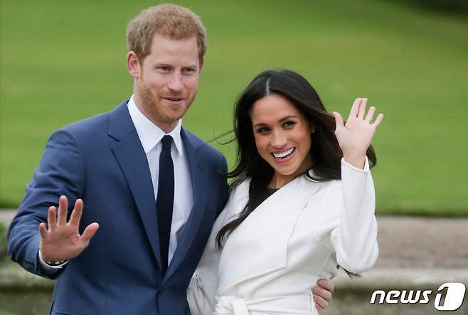 영국 해리 왕자와 메건 마클 왕자비. © AFP=뉴스1