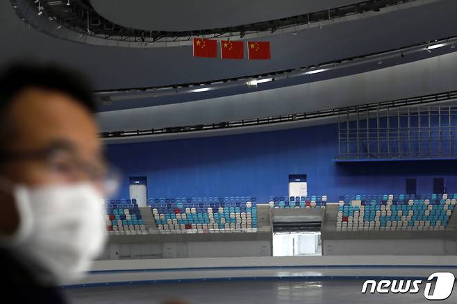 2022년 베이징올림픽 경기장으로 쓰일 중국 국립 스피드 스케이팅 오벌. © 로이터=뉴스1