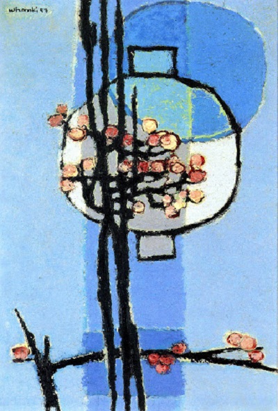 파리 유학시절에 그린 `매화와 항아리`(1957). <환기재단>