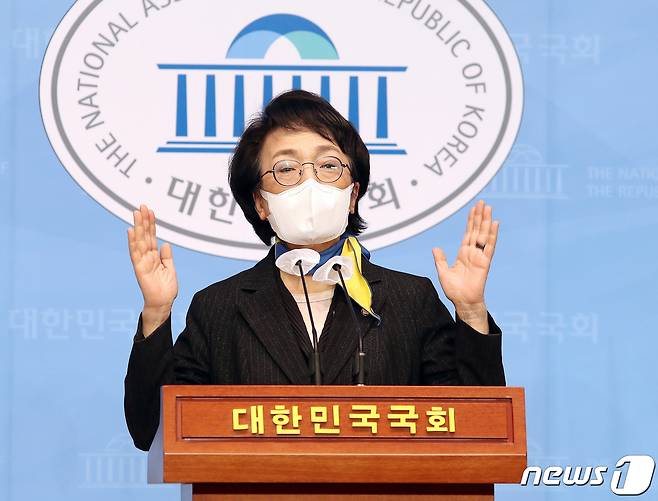 김진애 열린민주당 서울시장 후보 2021.2.28/뉴스1 © News1 신웅수 기자