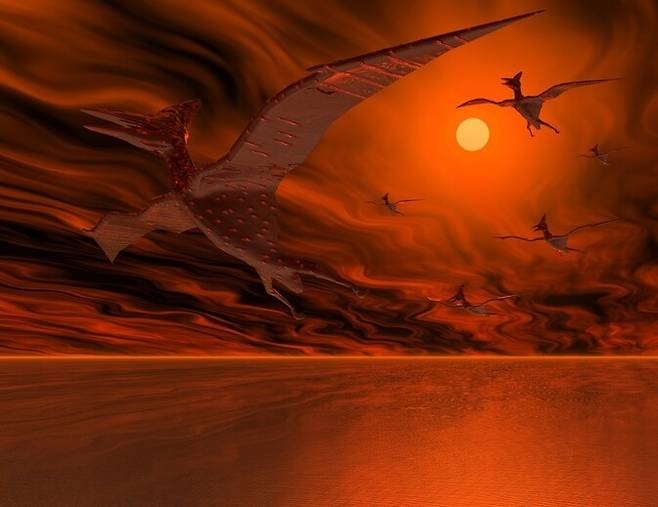 강력한 소행성 충돌 에너지는 공룡을 멸종시켰다. 게티이미지뱅크