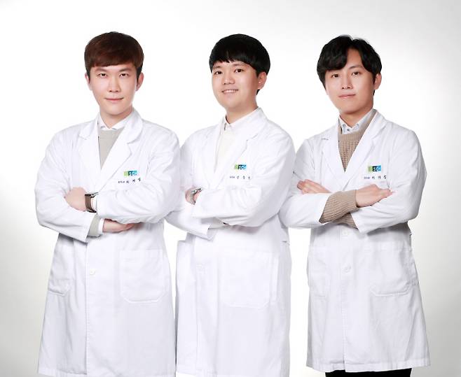 순천향대서울병원 피부과 전공의들. 왼쪽부터 허재영, 김우일, 박태흠.