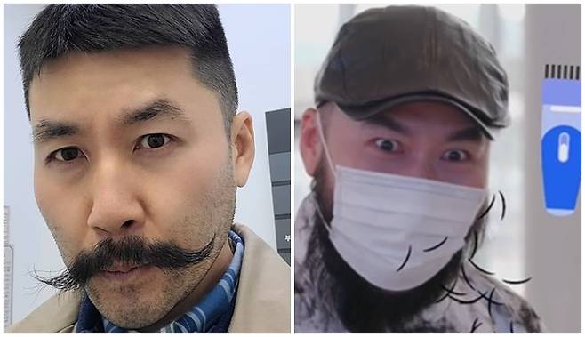 방송인 노홍철이 '개미는 오늘도 뚠뚠'에서 수염을 밀어야 하는 이유를 설명했다. 왼쪽 사진은 턱수염을 민 노홍철. /사진=노홍철 인스타그램, 카카오TV 캡처