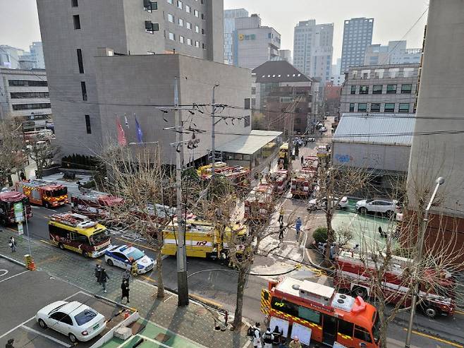 서울 마포구 호텔서 화재가 났다(사진=연합뉴스).