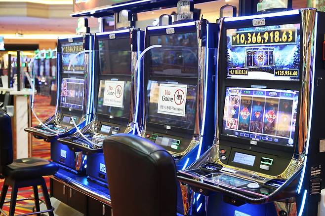 강원랜드 카지노 슬롯머신에서 개장 이래 역대최고 당첨금인 9억8719만여 원의 잭팟이 터졌다. 사진은 강원랜드 카지노에 설치된 슬롯머신의 모습. /사진=뉴스1(강원랜드 제공)
