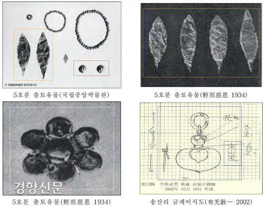 송산리 고분군에서 출토된 유물들. 가루베는 송산리고분군에서는 도굴 때문에 유물이 거의 없다고 주장한 바 있다.|국립부여문화재연구소 제공