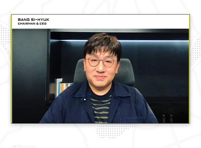 빅히트 엔터테인먼트 의장 방시혁/사진=빅히트 레이블즈 유튜브 영상 캡처