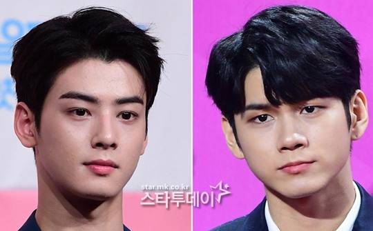 차은우(왼쪽), 옹성우. 사진l스타투데이DB