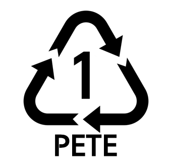 1번은 페트(PET) 재질. 투명한 병 형태일 때만 재활용을 장담할 수 있다.