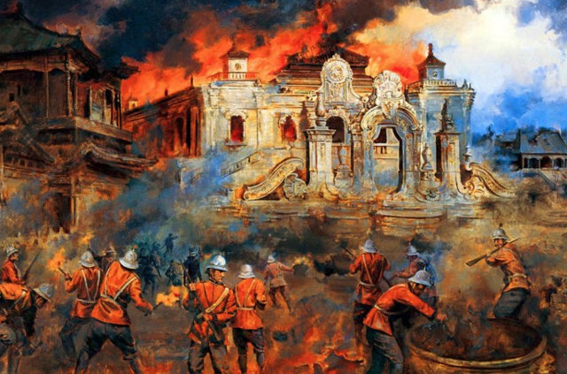 1860년 베이징을 점령한 서양 군대는 청나라 황실의 정원인 원명원을 파괴했다. 이 사건은 조선에도 큰 충격을 줬다. 사진 출처 단파겔러닷컴