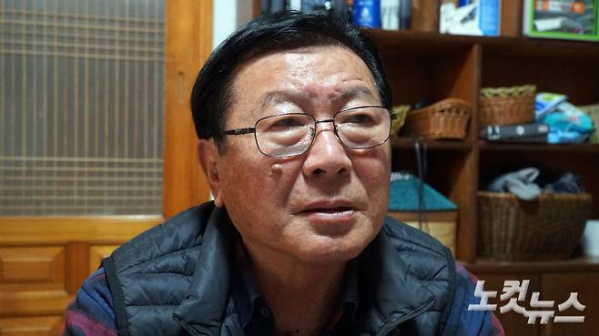 4·3으로 부모를 잃은 오순명 할아버지(78)가 그동안 살아온 삶을 얘기하고 있다. 고상현 기자