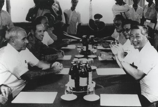 ⓒ연합뉴스1987년 8월 베트남 하노이에서 미군 실종자 문제 처리를 위한 회담이 열렸다.