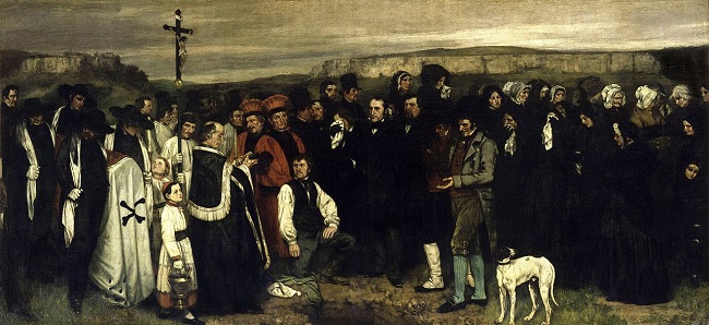 `오르낭의 장례식`(1849~1850) / 오르세 미술관 소장
