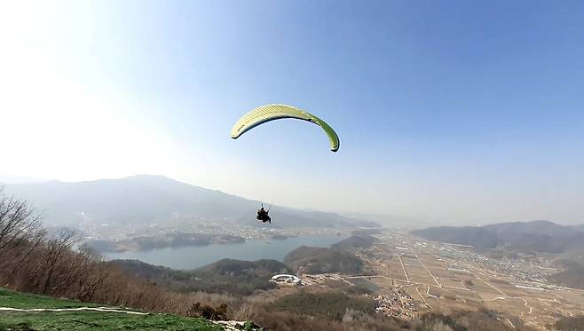 완주 경각산 패러그라이딩.