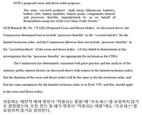 출처: Inv. No. 337-TA-1159 COMMISSION OPINION 공개 버전 89페이지