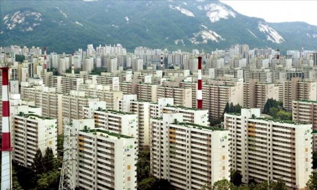KB부동산 조사 기준 지난달 집값이 전년 동기 대비 27.96% 올라 서울에서 가장 높은 상승률을 기록한 노원구 일대 아파트.  /한경DB