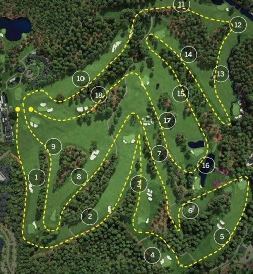 오거스타내셔널은 8번 홀이 9층 높이 오르막이고, 가장 심박수가 빨라지는 홀은 6번이다. [사진=골프닷컴]