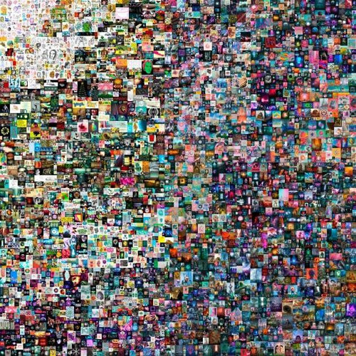 디지털 아티스트 비플의 ‘매일: 첫 5000일’은 복제 불가능한 ‘디지털 소유 및 거래 증명서’에 해당하는 ‘NFT’(대체불가능한 토큰) 기술 형태를 선보였다. AP 뉴시스
