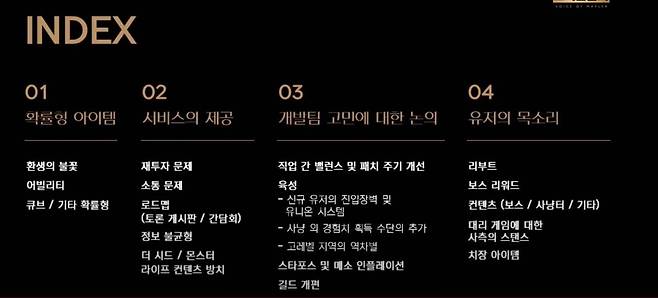 메이플스토리 간담회 타임 테이블(자료출처-메이플 유튜브페이지)