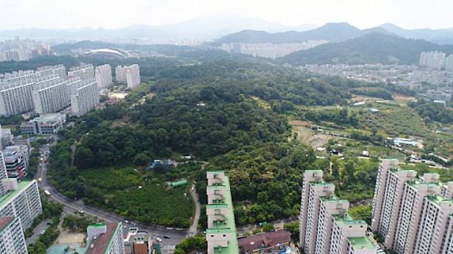 민간공원 특례사업 대상지인 광주 중앙공원 전경.