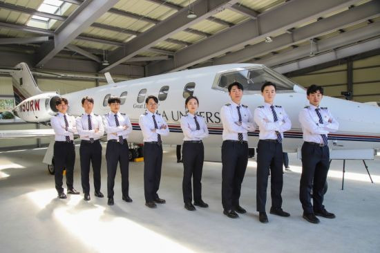 신라대 항공대 학생들. [이미지출처=신라대학교]