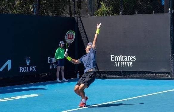 호주오픈에 출전하였을 때의 남지성