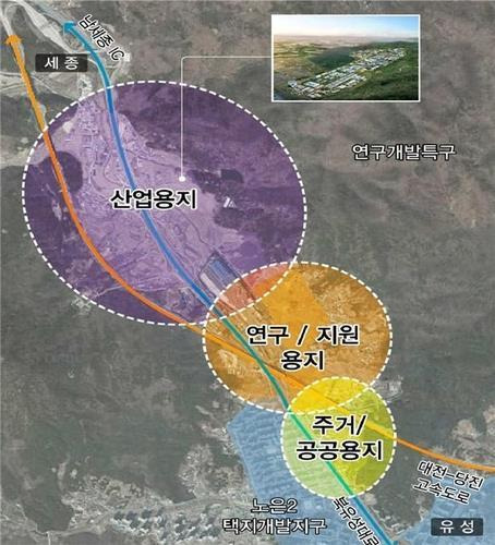 대전 안산 첨단국방산단 위치도 [대전시 제공. 재판매 및 DB 금지]