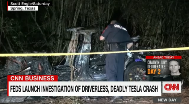 완전 자율 주행모드로 테슬라에 타고 있던 승객 2명이 사고로 사망했다고 미국 CNN이 21일 보도했다. [CNN]