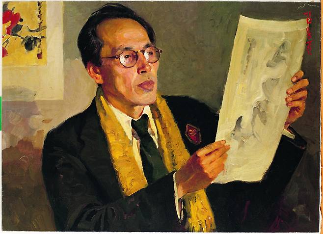 변월룡이 1953년 그린 '김용준 초상'. 월북 후 김용준의 모습을 볼 수 있다. /국립현대미술관