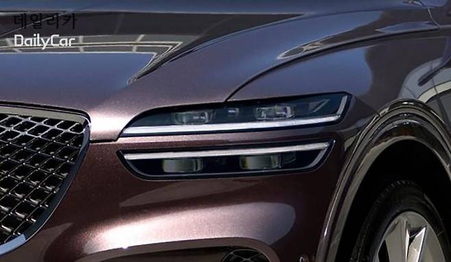 GV70의 두 줄 헤드램프 </figcation>