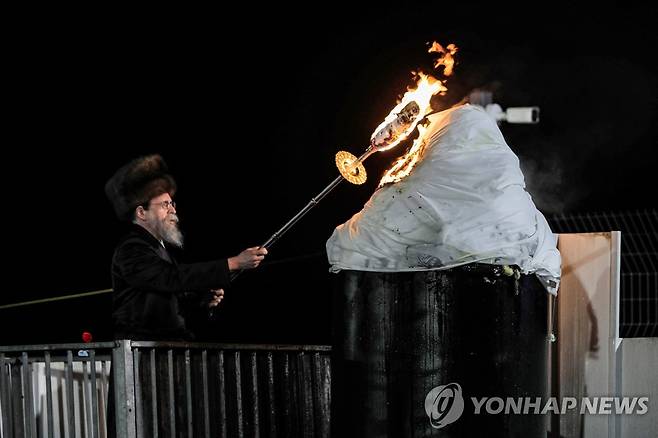 유대인 전통 축제 '라그바오메르' [AFP=연합뉴스]