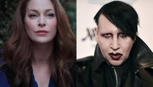 배우 에스미 비앤코, 메릴린 맨슨(왼쪽부터). 사진=비앤코 트위터, 뉴시스