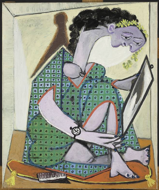피카소 '시계를 찬 여인'(1936) ⓒ 2021 - Succession Pablo Picasso - SACK (Korea)