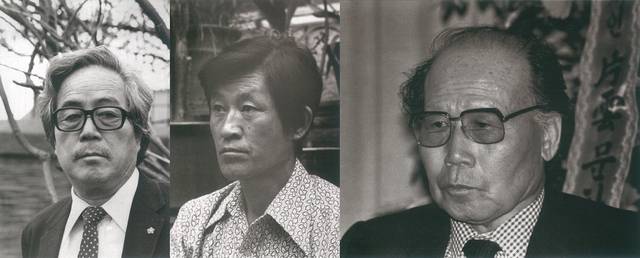 [서울=뉴시스]대산문화재단과 한국작가회의는 '시민의 탄생, 사랑의 언어'를 대주제로 '2021년 탄생 100주년 문학인 기념문학제'를 개최한다. 올해 대상 작가중 이병주(왼쪽부터), 장용학, 조병화 (사진 = 대산문화재단) 2021.5.3. photo@newsis.com