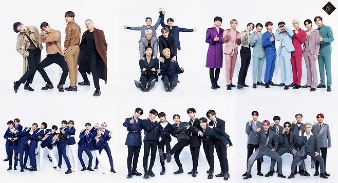 비투비, 아이콘, SF9, 에이티즈, 스트레이 키즈, 더보이즈(왼쪽 상단부터 시계방향) / 엠넷 제공 © 뉴스1
